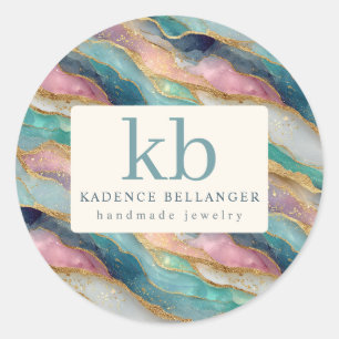 Geode Pattern Branded Jewelry Stickers