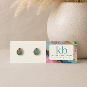 Geode Pattern Monogram Earring Mini Display Card