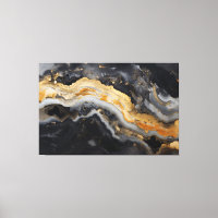 Geode Print in Black Gold Grey Goede Wall Art