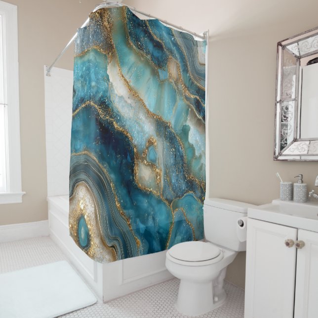Geode Shower Curtain (In Situ)