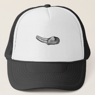 Geoduck Clam (black and white illustration) Trucker Hat