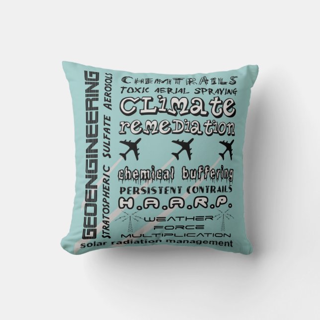 Geoengineering chemtrails toxic aerosols cushion (Front)