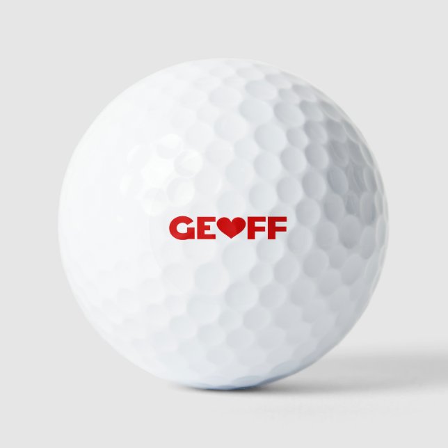 Geoff Love Golf Balls (Front)