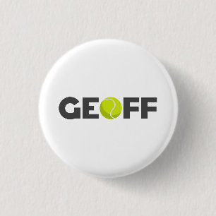 Geoff Tennis 3 Cm Round Badge