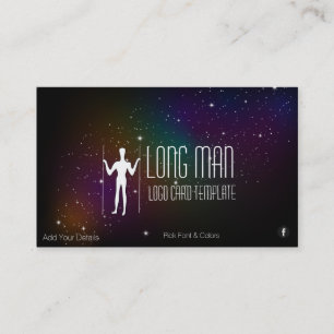 Geoglyph Symbol - Long Man Simple Space Logo Business Card