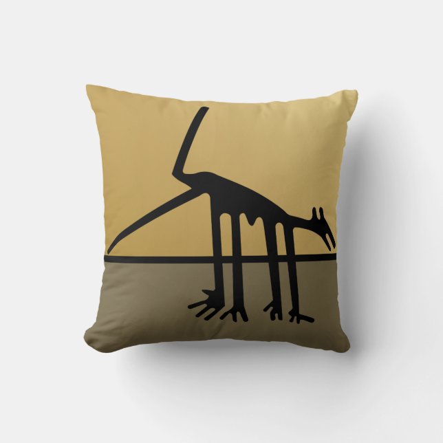 Geoglyphs Nazca Peru Animal Throw Pillow (Front)