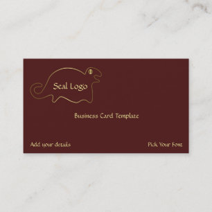 Geoglyphs Seal Gold Logo Business Card