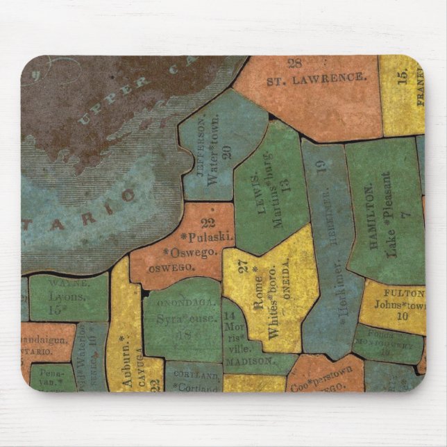 Geographical Analysis of the State of New York Mouse Pad (Front)