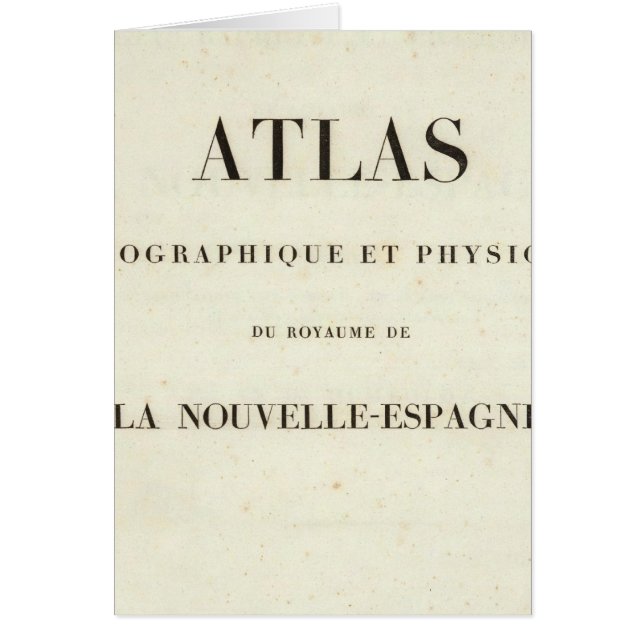 Geographical and Physical Half Title Atlas (Front)
