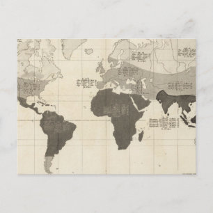 Geographical Distribution of Vegetation Postcard