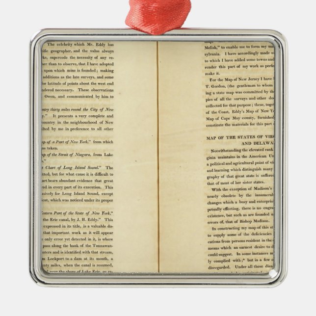 Geographical Memoir 2 Metal Tree Decoration (Front)