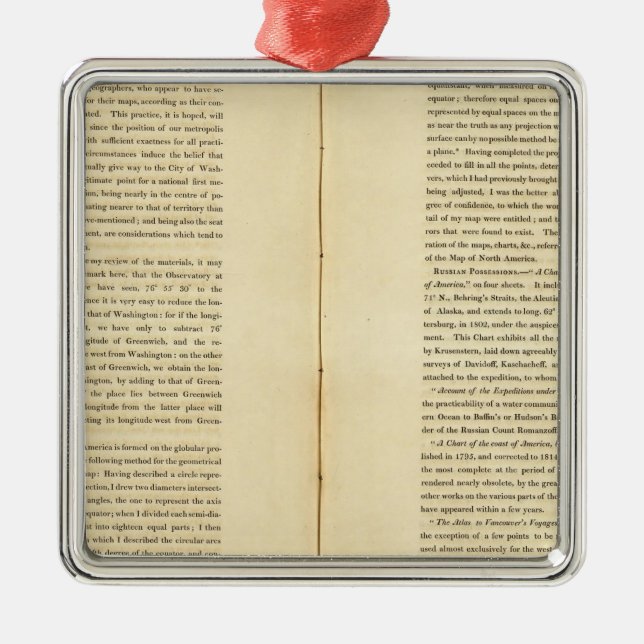 Geographical Memoir Metal Tree Decoration (Front)