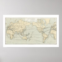 Geographical-Statistical World Map