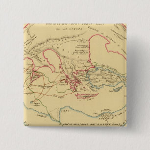 Geographie des Grecs Primitive 15 Cm Square Badge