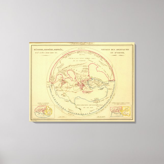 Geographie des Grecs Primitive Canvas Print (Front)