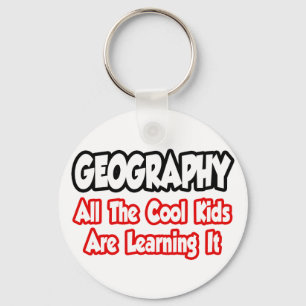 Geography...All The Cool Kids Key Ring