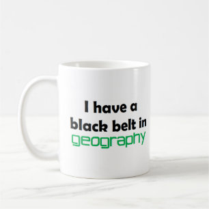 Geography black belt coffee mug