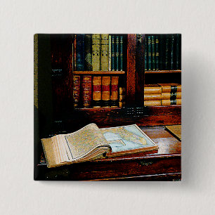 Geography Book 15 Cm Square Badge