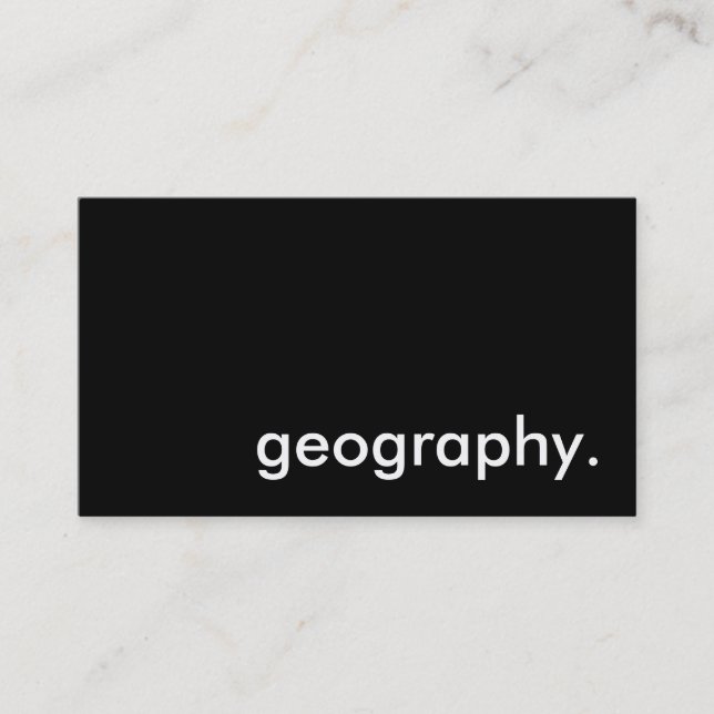 geography. business card (Front)
