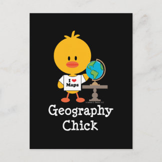 Geography Chick Postcard