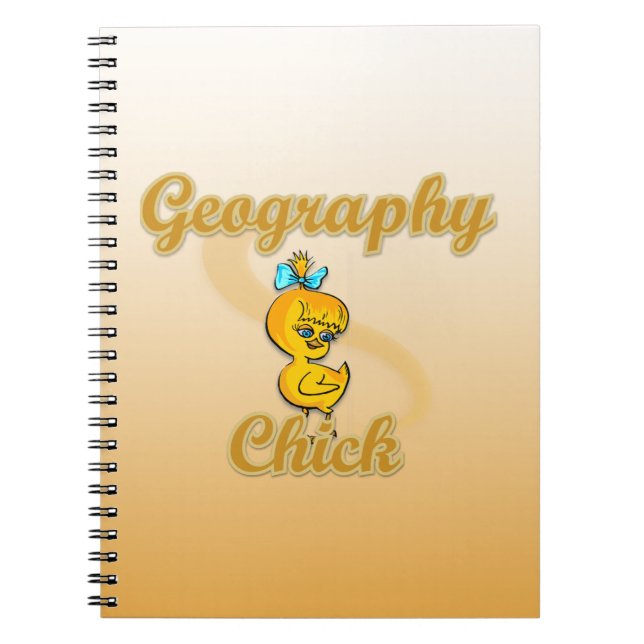 Geography Chick Spiral Notebook (Front)