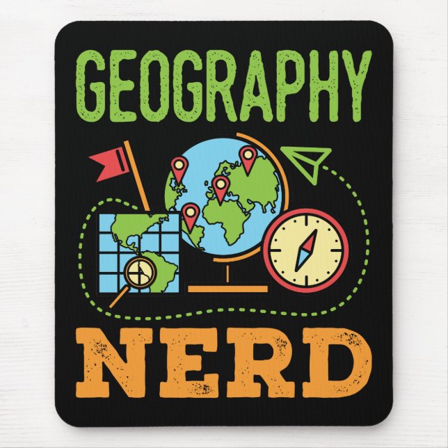 Geography Nerd Mouse Pad (Front)