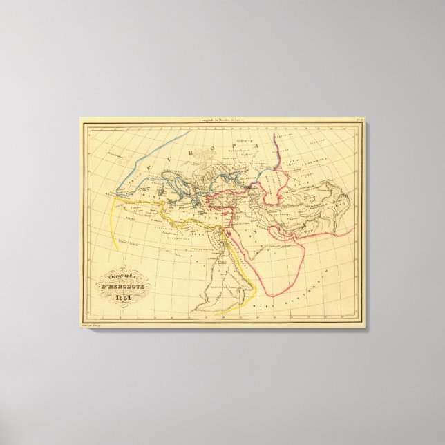 Geography of Herodotus Canvas Print (Front)