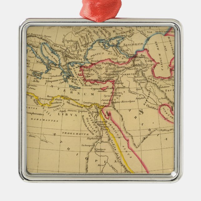 Geography of Herodotus Metal Tree Decoration (Front)
