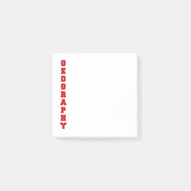Geography Post-it Notes (Front)