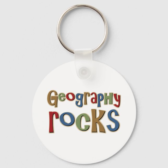 Geography Rocks Key Ring (Front)