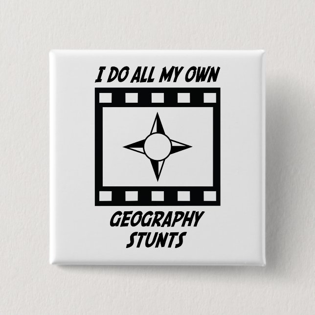 Geography Stunts 15 Cm Square Badge (Front)
