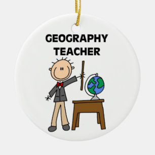 Geography Teacher Ceramic Tree Decoration