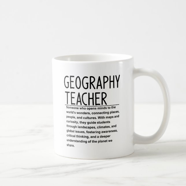 Geography teacher coffee mug (Right)