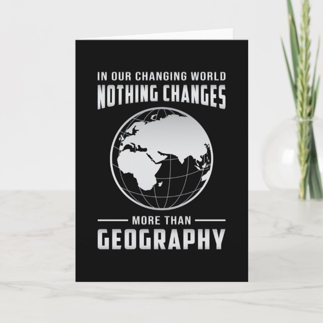 Geography Teacher Funny Map World Continents Gift Card (Front)