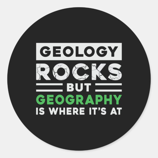 Geography Teacher Funny Map World Continents Gift Classic Round Sticker (Front)