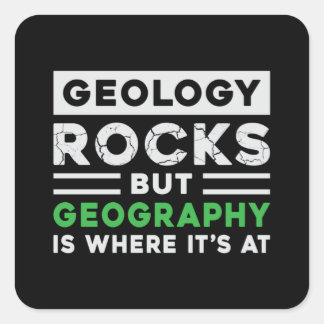 Geography Teacher Funny Map World Continents Gift Square Sticker