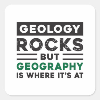 Geography Teacher Funny World Continents Gift Idea Square Sticker