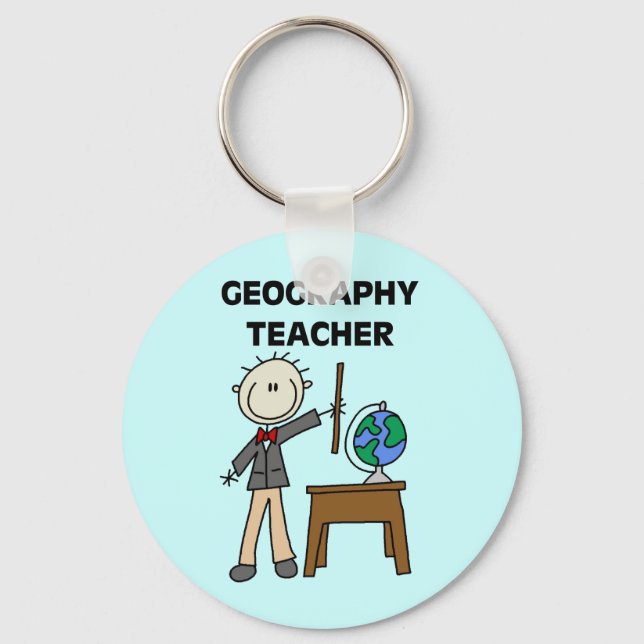 Geography Teacher Key Ring (Front)