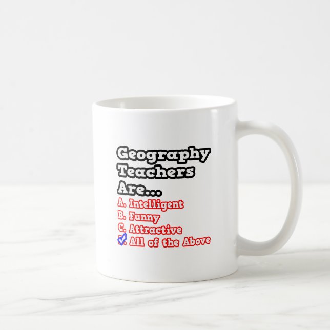 Geography Teacher Quiz...Joke Coffee Mug (Right)