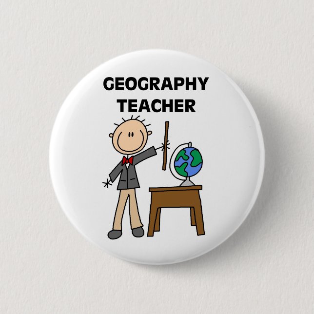 GEOGRAPHY TEACHER Tshirts and Gifts 6 Cm Round Badge (Front)