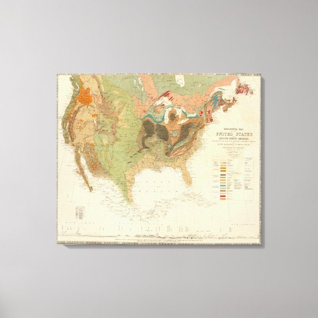 Geol map US Canvas Print (Front)