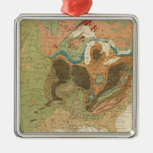 Geol map US Metal Tree Decoration