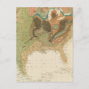 Geol map US Postcard