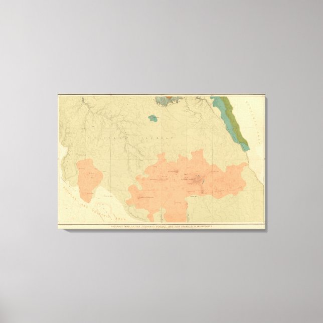 Geologic Map Of The Colorado Plateau Canvas Print (Front)