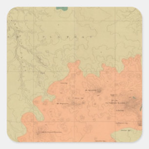 Geologic Map Of The Colorado Plateau Square Sticker