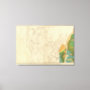 Geologic Map Showing The South Western Portion Canvas Print
