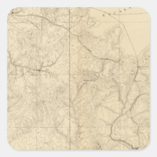 Geologic Map Showing The South Western Portion Square Sticker