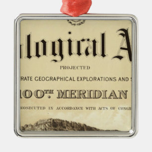 Geological Atlas Title Page Metal Tree Decoration