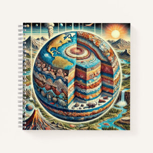 Geological History & Cosmic Nature Design Notebook