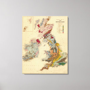 Geological map, British Isles Canvas Print
